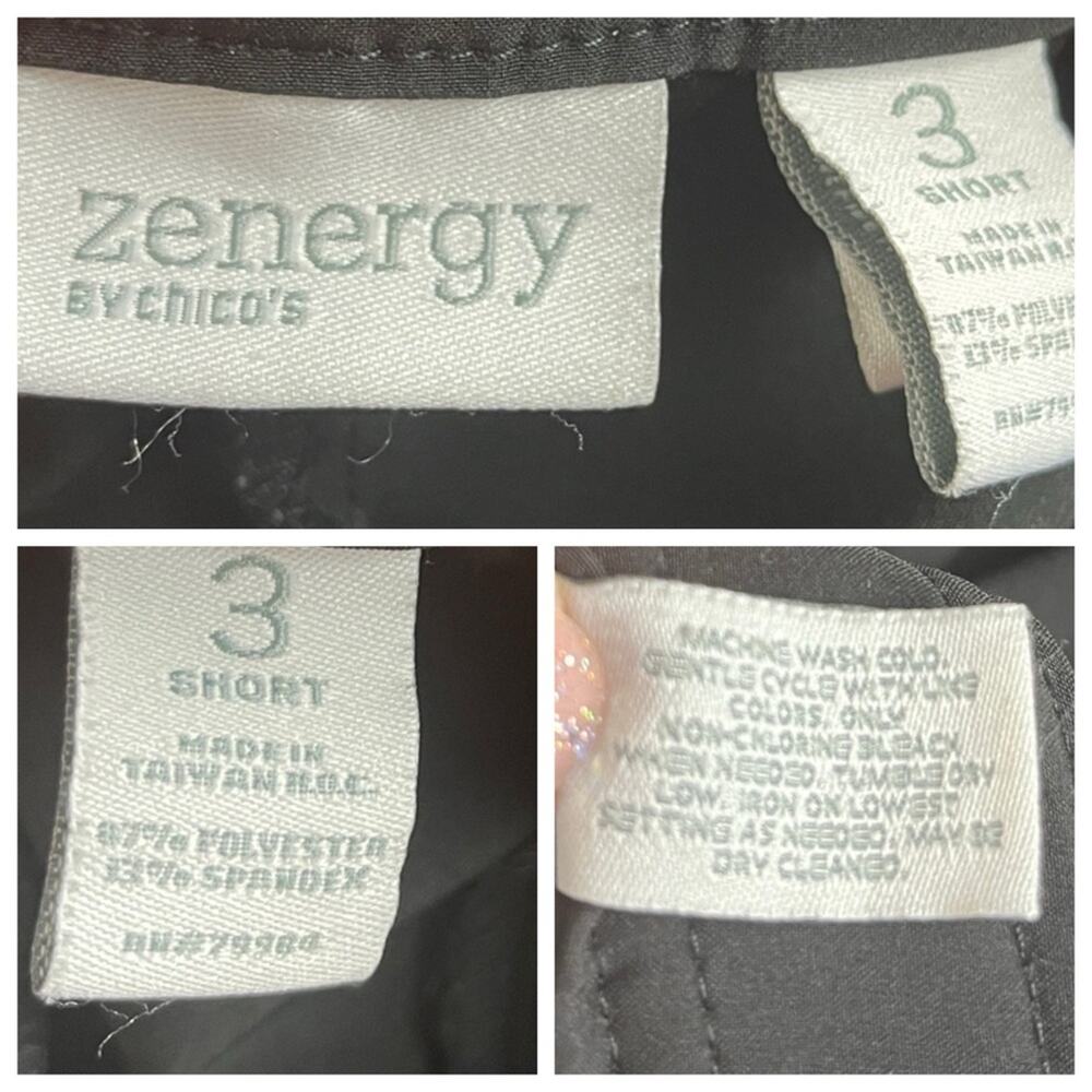Chico’s Zenergy Black Athletic Cargo Pants Chicos Size 3 Short Women’s Size 16 - Picture 10 of 12